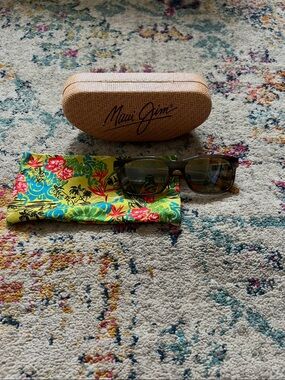 Maui Jim Olive Green Frame Polarized Sunglasses